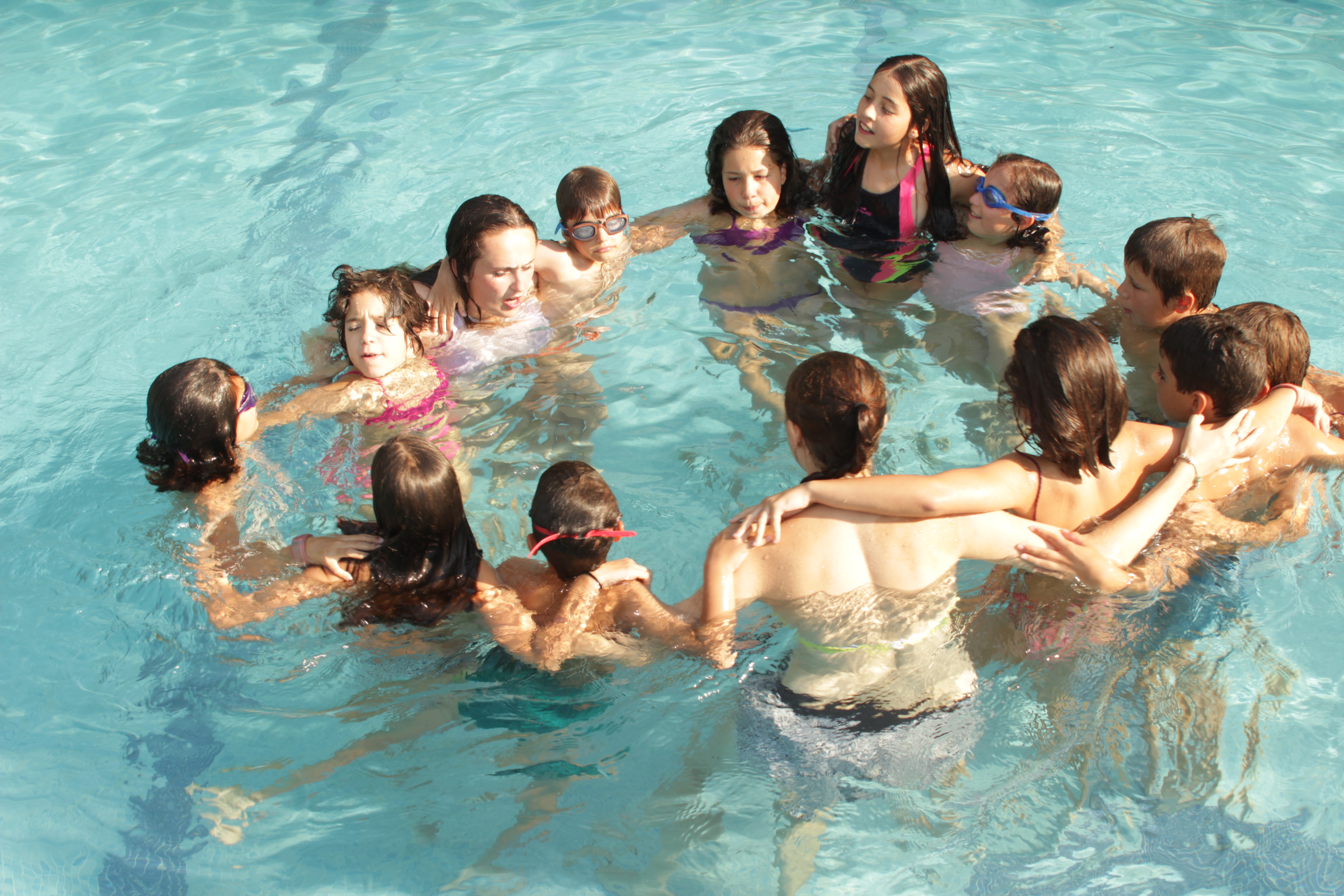 Swimming pool fun at Family Camp Gredos